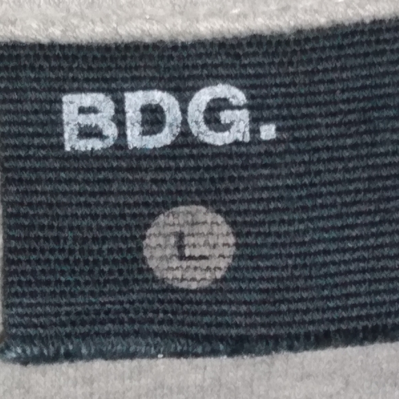 BDG Wool 3 Stripes(yellow,red, green) 6 Button Peacoat jacket - Picture 3 of 8